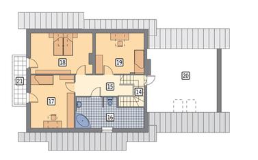 RZUT PODDASZA POW. 57,2 m²