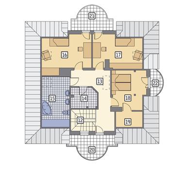 RZUT PODDASZA POW. 62,2 m²