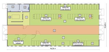 RZUT PRZYZIEMIA POW. 962,4 m²
